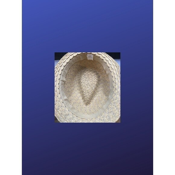 Unbranded Women’s 100% Straw FEDORA Hat, NATURAL/BLACK, One Size, NWOT - Picture 6 of 7